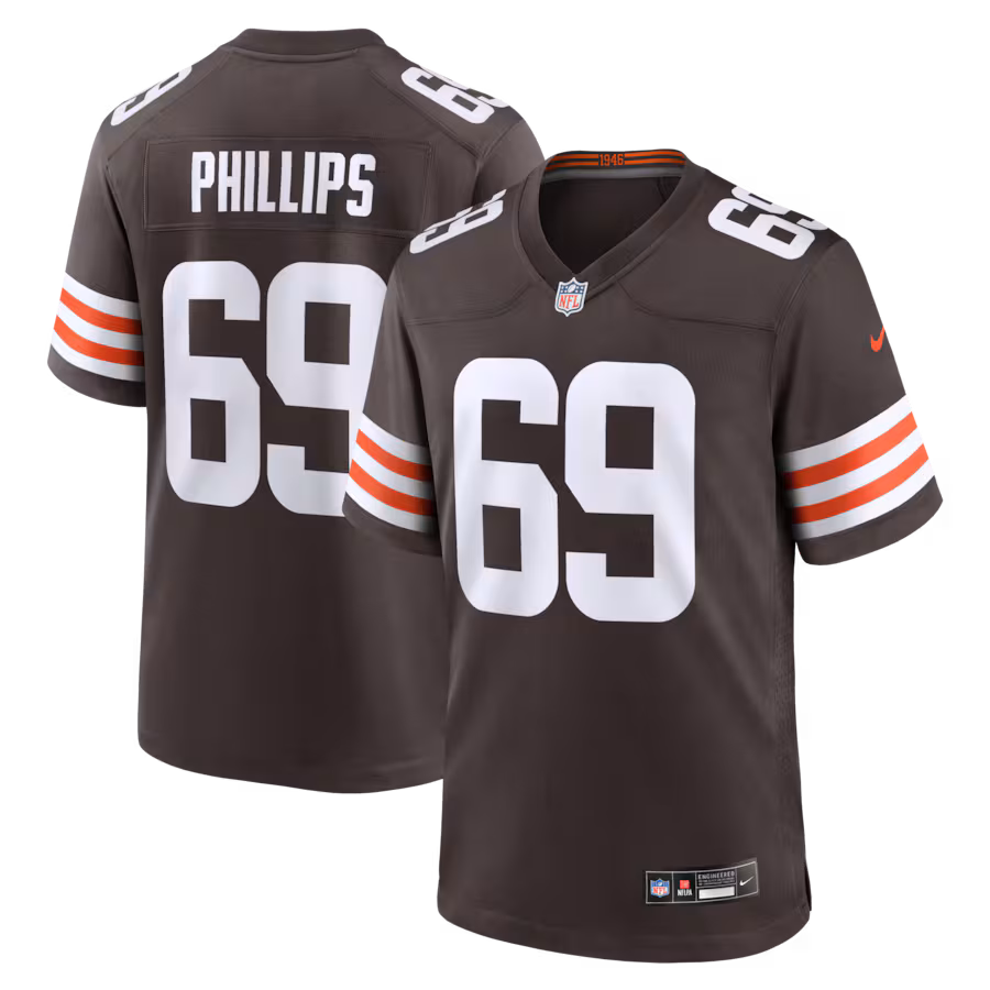 Men's Cleveland Browns Tyre Phillips Nike Brown Team Game Jersey - Jersey