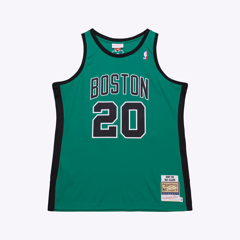 Men's Boston Celtics Ray Allen Mitchell & Ness Kelly Green 2007-08 Hardwood Classics Authentic Jersey - Jersey