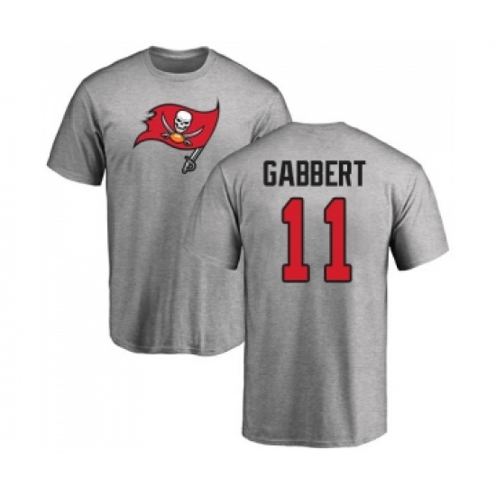 Football Tampa Bay Buccaneers #11 Blaine Gabbert Ash Name & Number Logo T-Shirt - Jersey