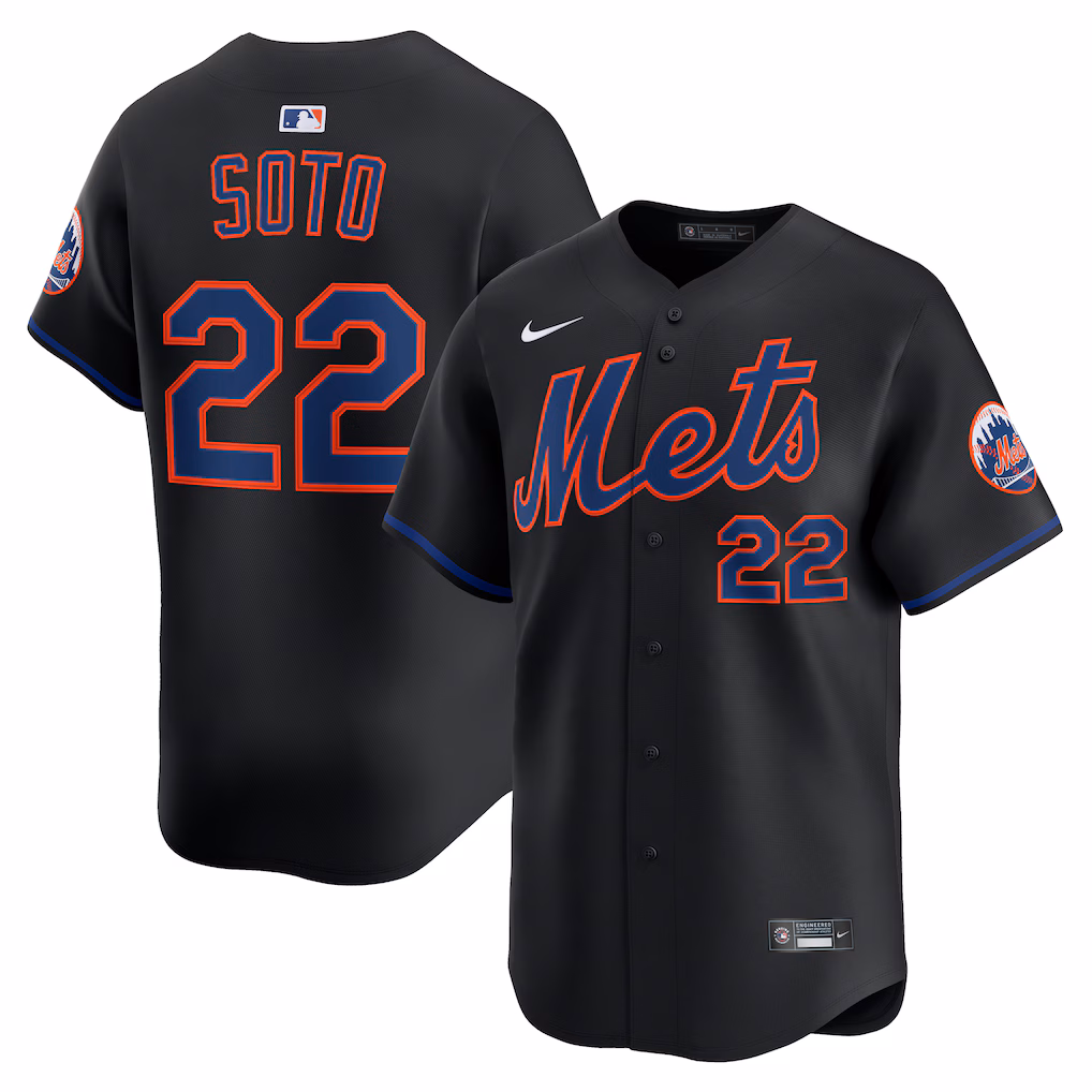 Men's New York Mets Juan Soto Nike Black Alternate Limited Jersey - Jersey
