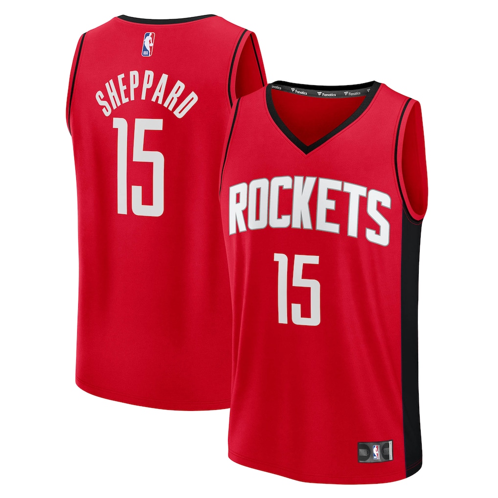 Men's Houston Rockets Reed Sheppard Fanatics Red Fast Break Replica Jersey - Icon Edition - Jersey