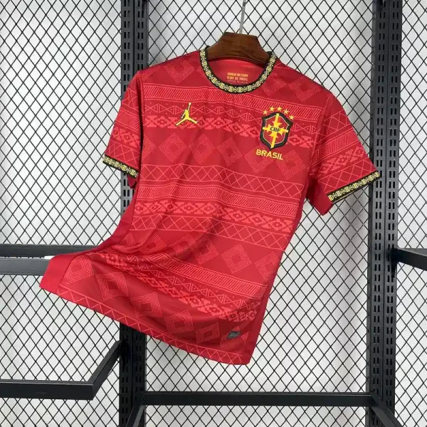 Brazil Soccer Jersey Red Special Edition Custom Shirt 2025 - Jersey