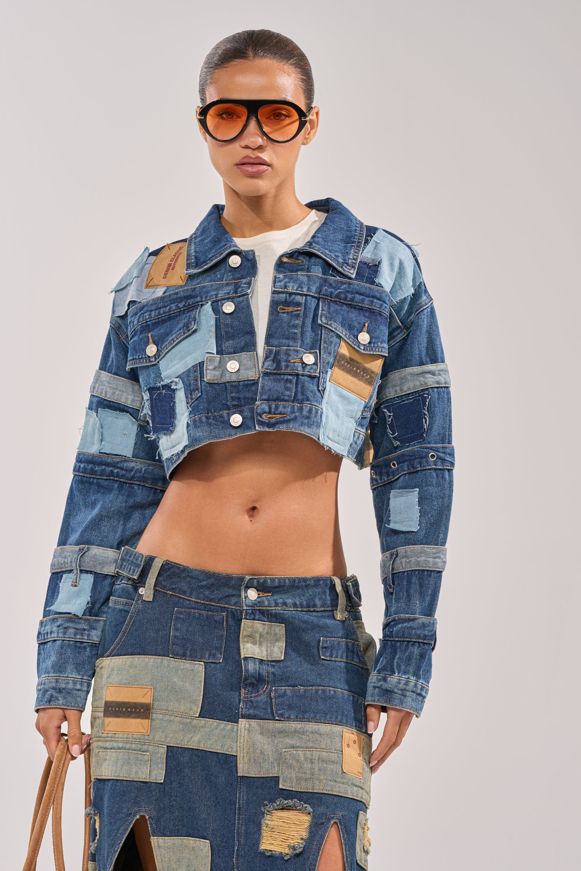ACT UP PATCHWORK DENIM JACKET - Akira Wear