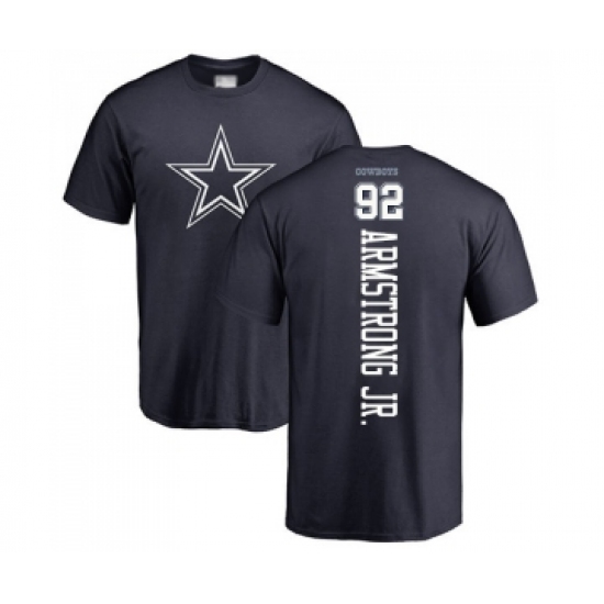 Football Dallas Cowboys #92 Dorance Armstrong Jr. Navy Blue Backer T-Shirt - Jersey