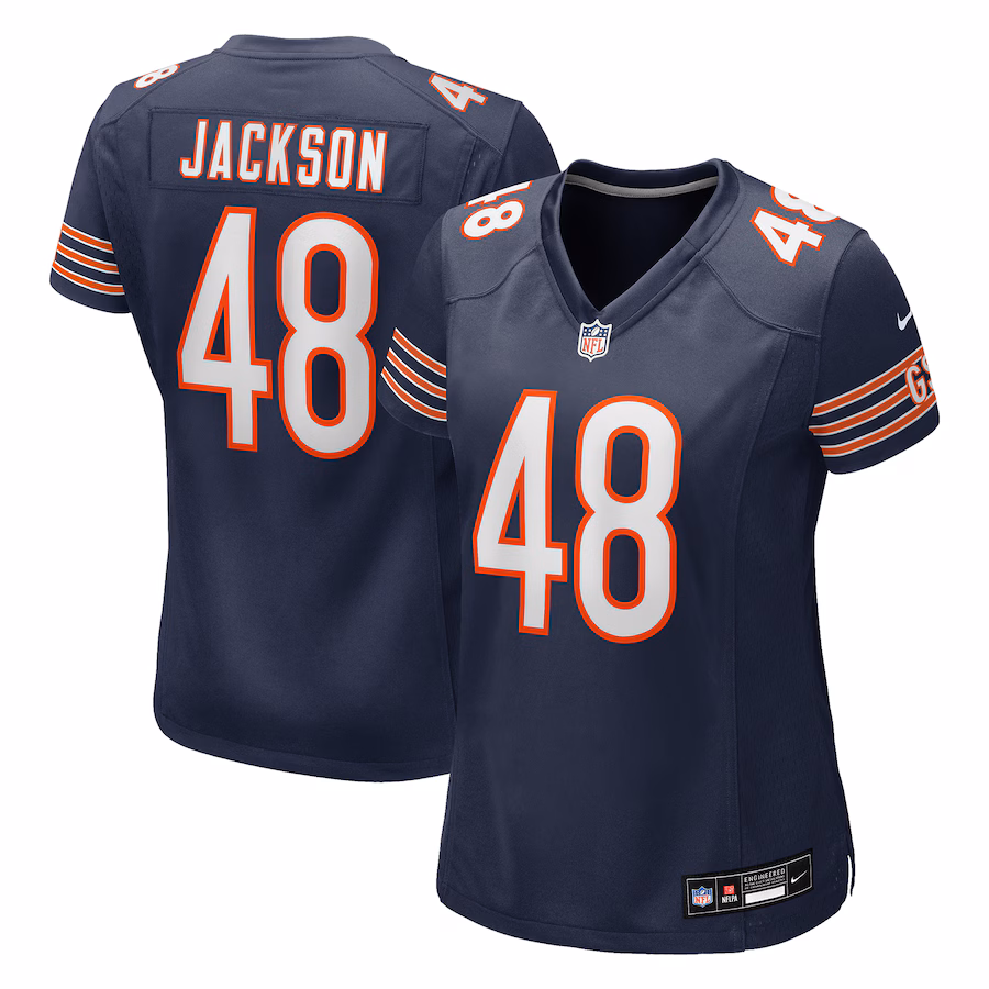 Women's Chicago Bears D'Marco Jackson Nike Navy Team Game Jersey - Jersey