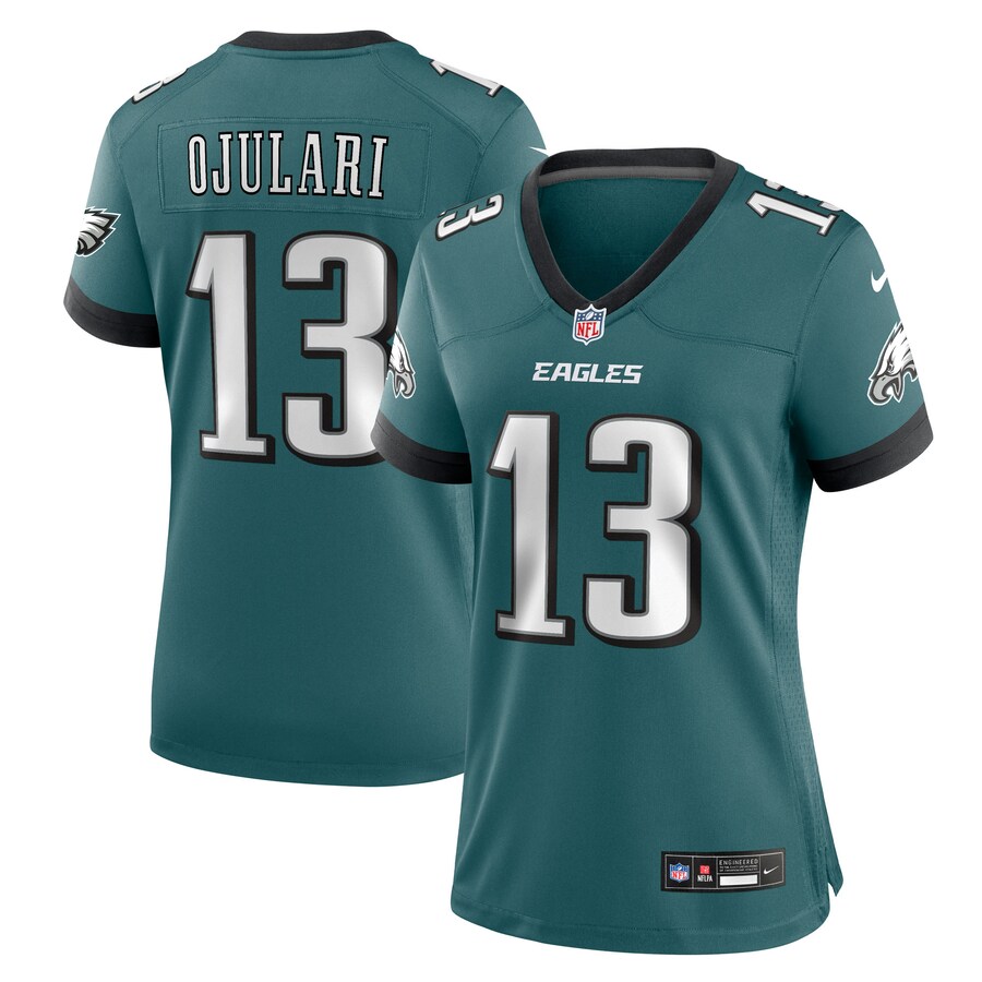Women's Philadelphia Eagles Azeez Ojulari Nike Midnight Green Team Game Jersey - Jersey