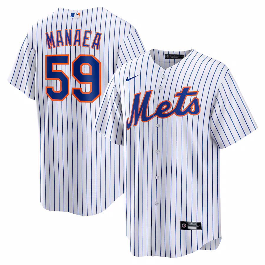Men's New York Mets Sean Manaea Nike White Home Replica Jersey - Jersey