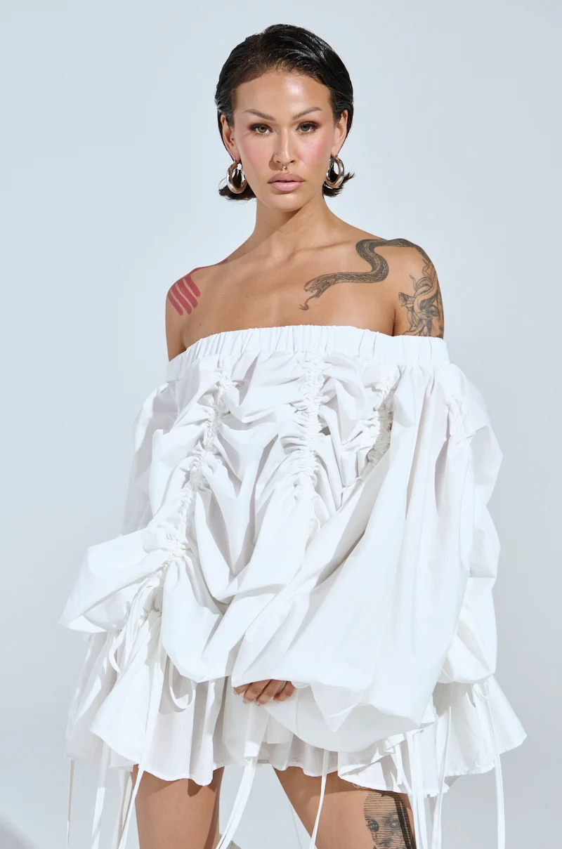 FREE AS CAN BE MINI DRESS IN WHITE - Akira Wear