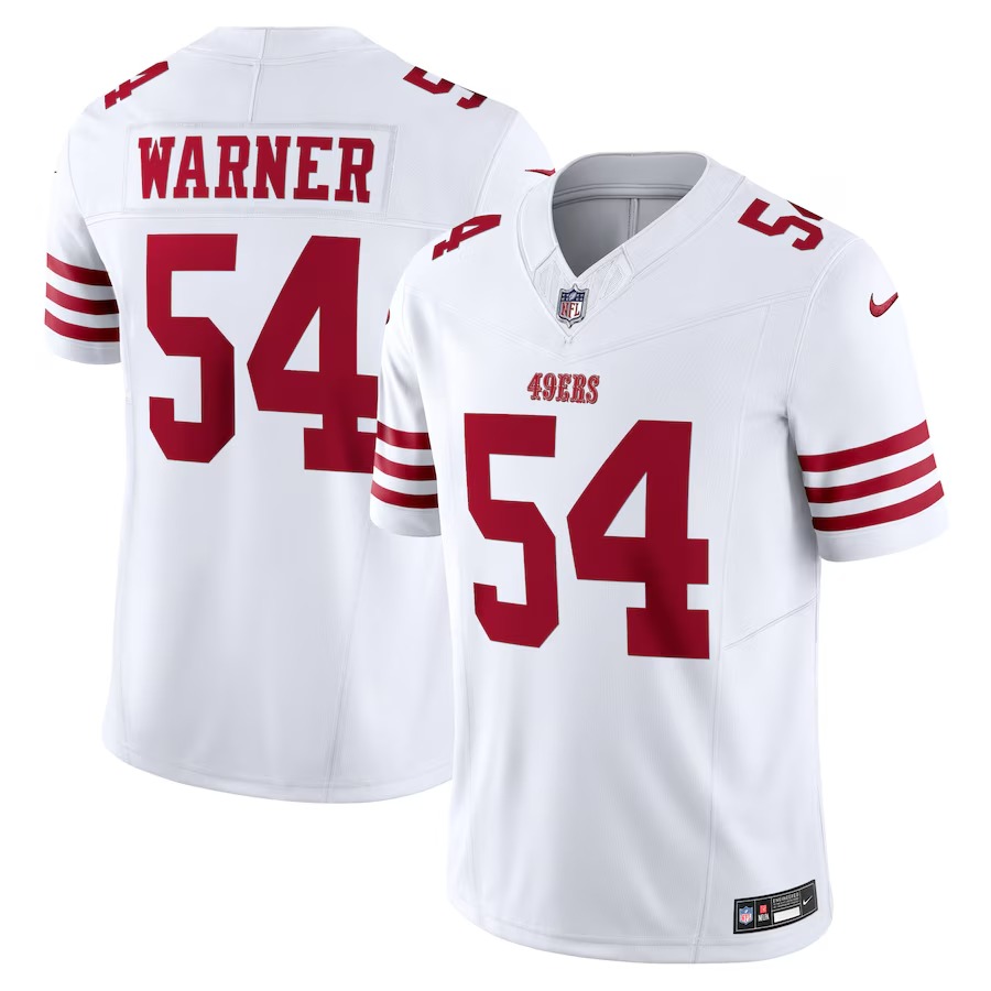 Men's San Francisco 49ers Fred Warner Nike White Vapor F.U.S.E. Limited Jersey - Jersey