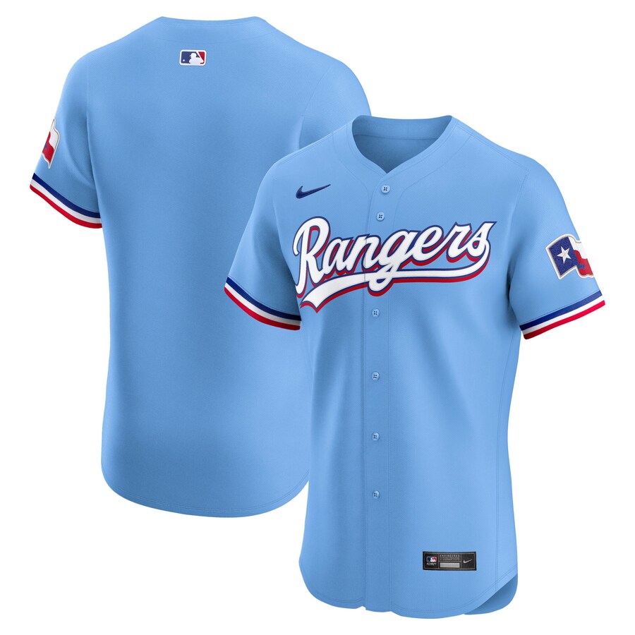 Men's Texas Rangers Nike Light Blue Alternate Elite Jersey - Jersey