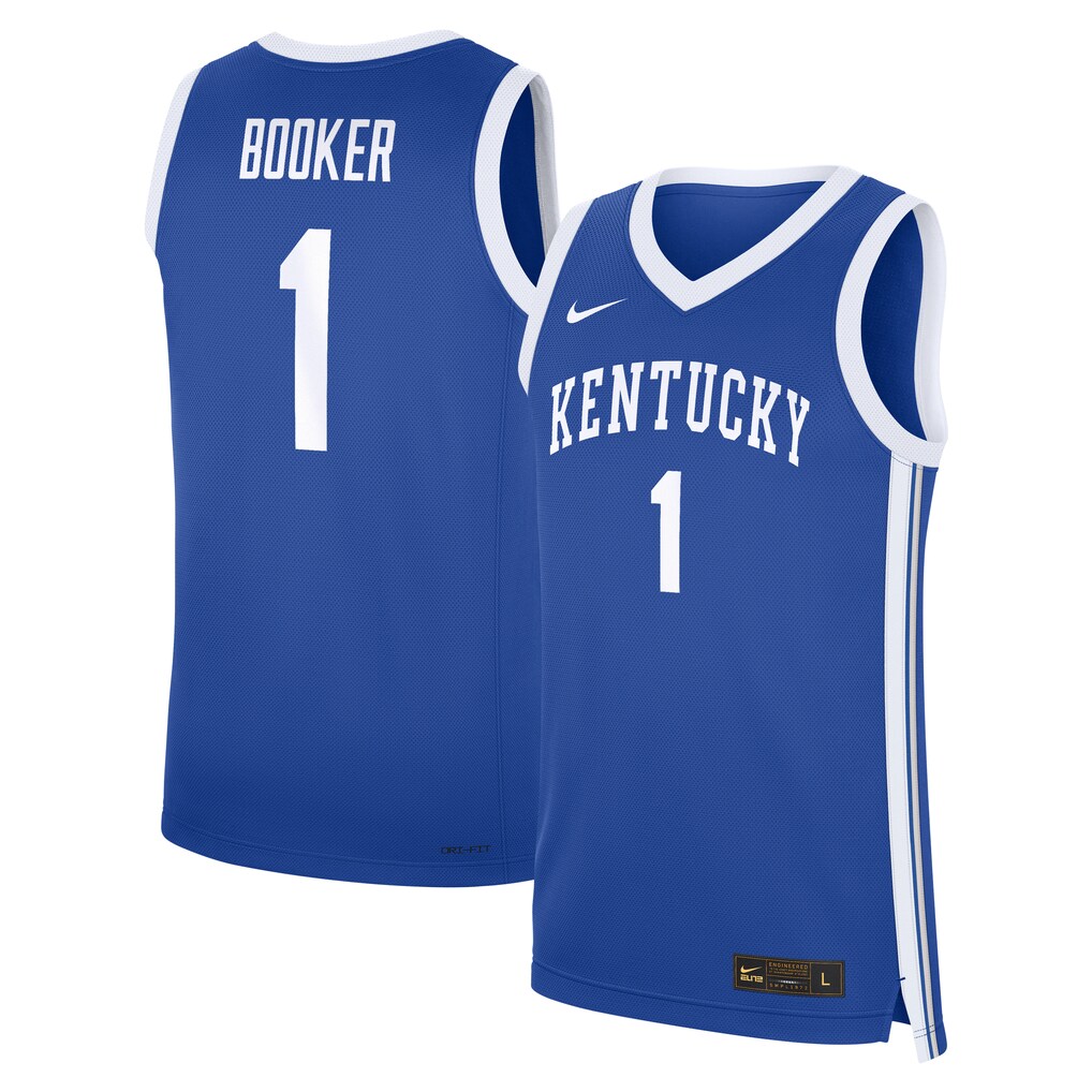Men's Nike Devin Booker Royal Kentucky Wildcats Road Replica Basketball Jersey - Jersey