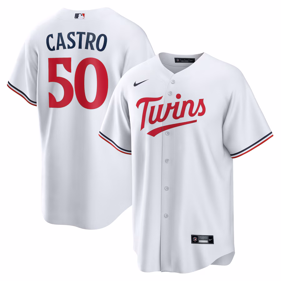 Men's Minnesota Twins Willi Castro Nike White Home Replica Jersey - Jersey