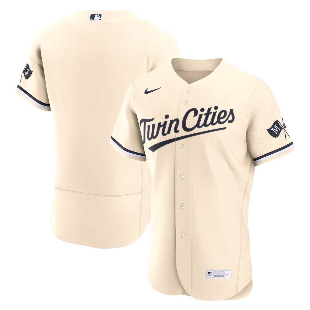Men's Minnesota Twins  Nike Cream Alternate Authentic Jersey - Jersey