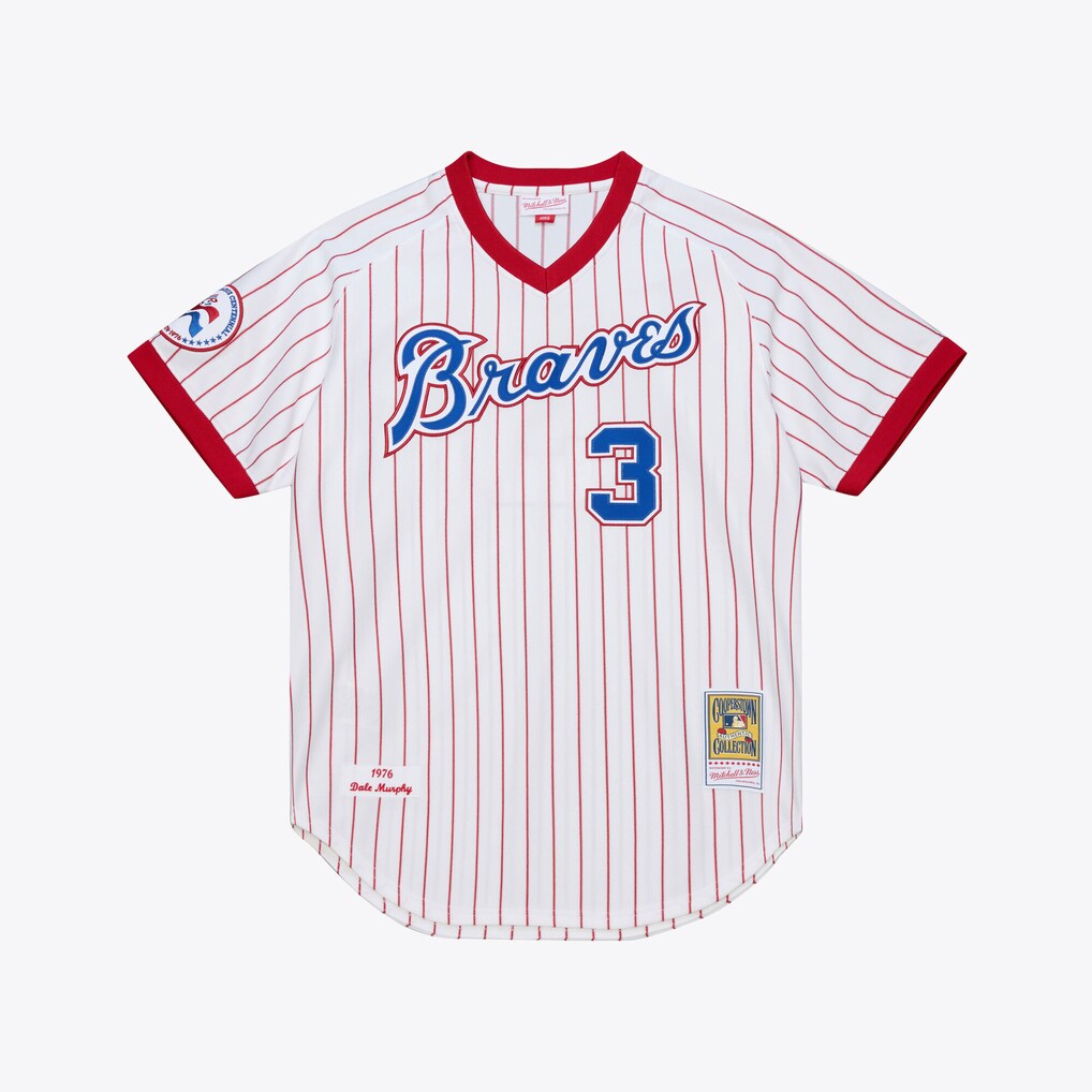 Men's Atlanta Braves Dale Murphy Mitchell & Ness White 1976 Authentic Jersey - Jersey