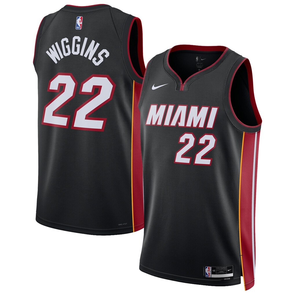 Unisex Miami Heat Andrew Wiggins Nike Black Swingman Player Jersey - Icon Edition - Jersey