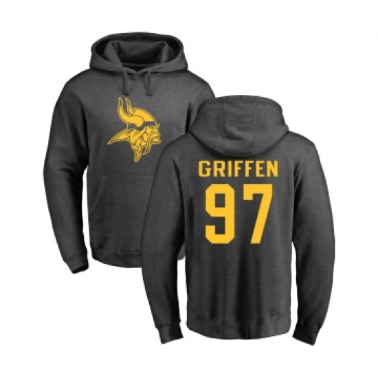 Football Minnesota Vikings #97 Everson Griffen Ash One Color Pullover Hoodie - Jersey