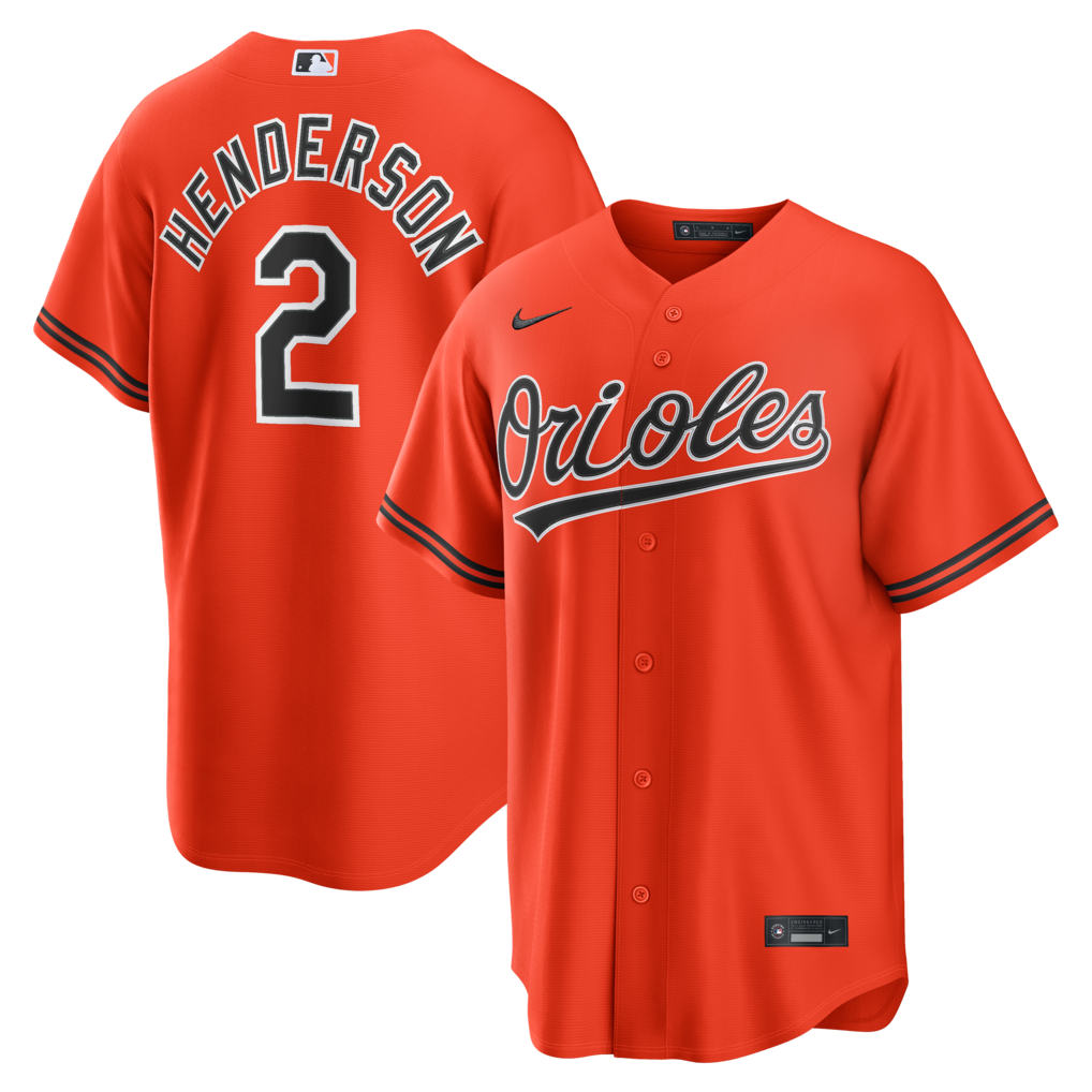 Men's Baltimore Orioles Gunnar Henderson Nike Orange Alternate 2 Replica Jersey - Jersey