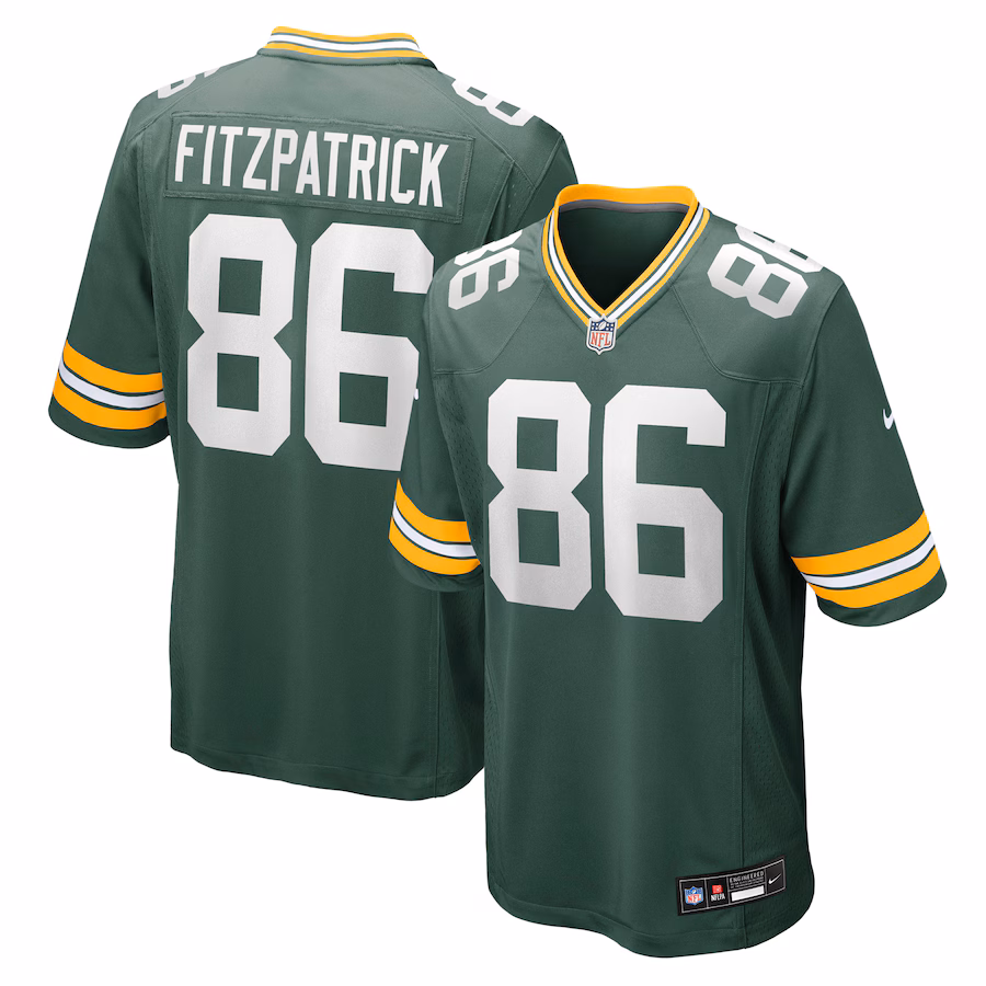 Men's Green Bay Packers John FitzPatrick Nike Green Team Game Jersey - Jersey