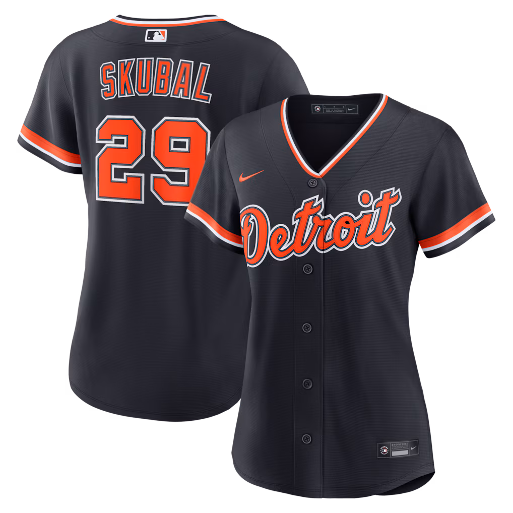 Women's Detroit Tigers Tarik Skubal Nike Navy Alternate Replica Jersey - Jersey