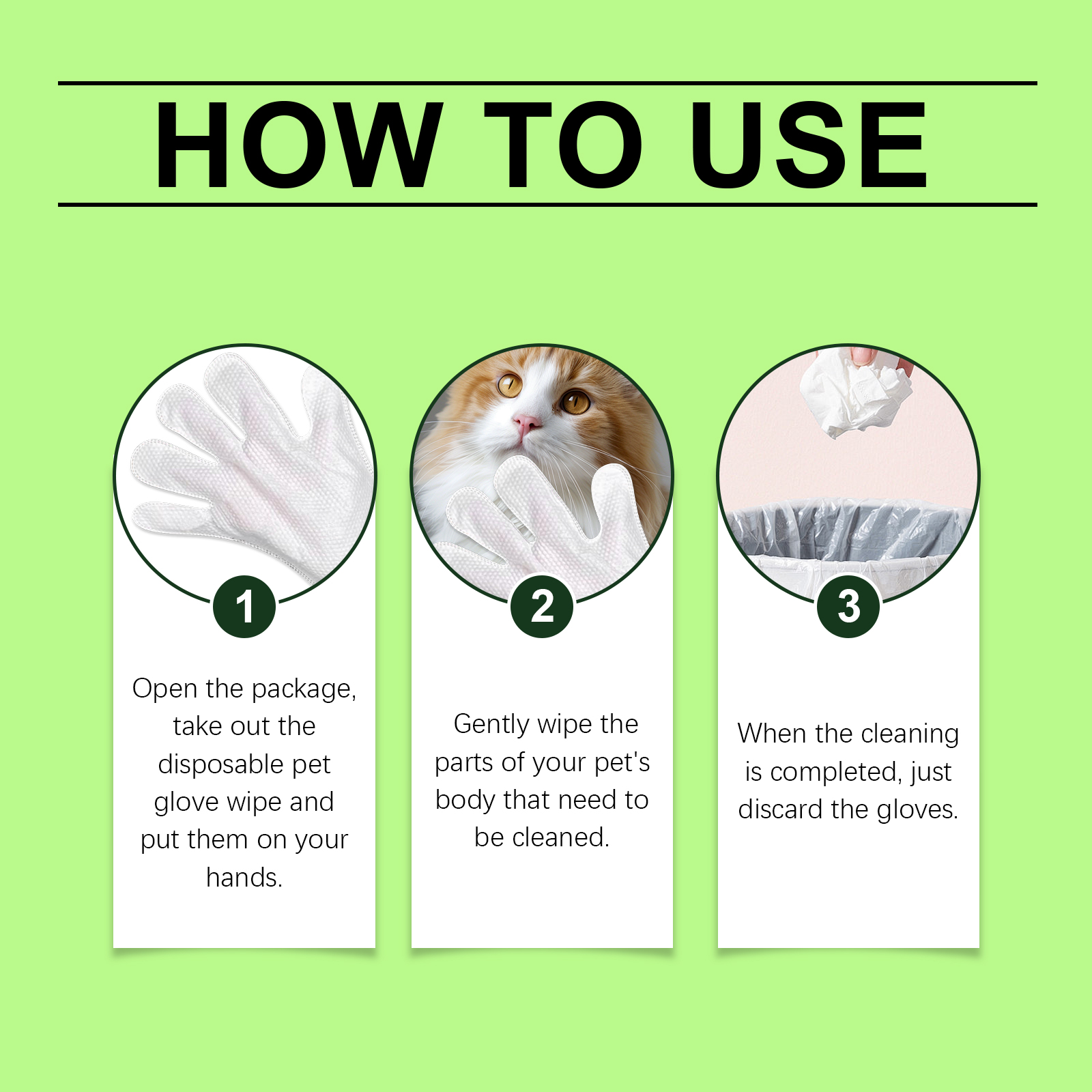 Yegbong No-Rinse Pet Cleaning Gloves