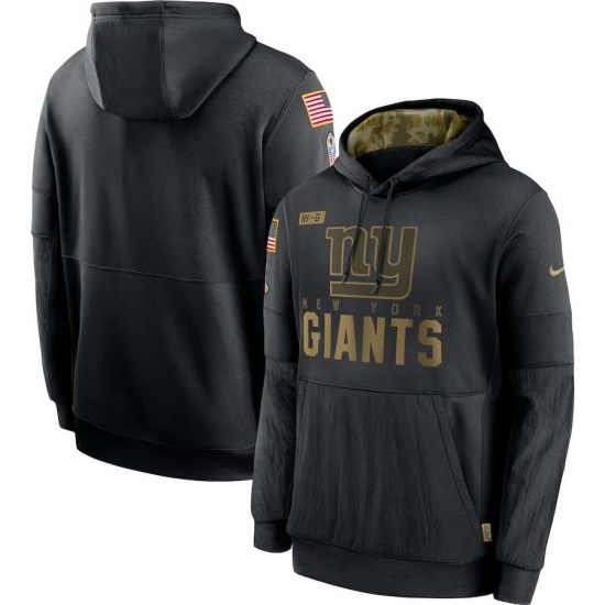 Men's NFL New York Giants 2020 Salute To Service Black Pullover Hoodie - Jersey