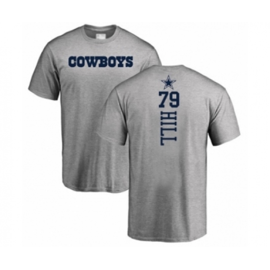 Football Dallas Cowboys #79 Trysten Hill Ash Backer T-Shirt - Jersey