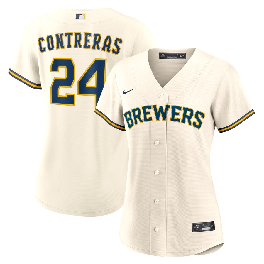 Women's Milwaukee Brewers William Contreras Nike Cream Home Replica Jersey - Jersey