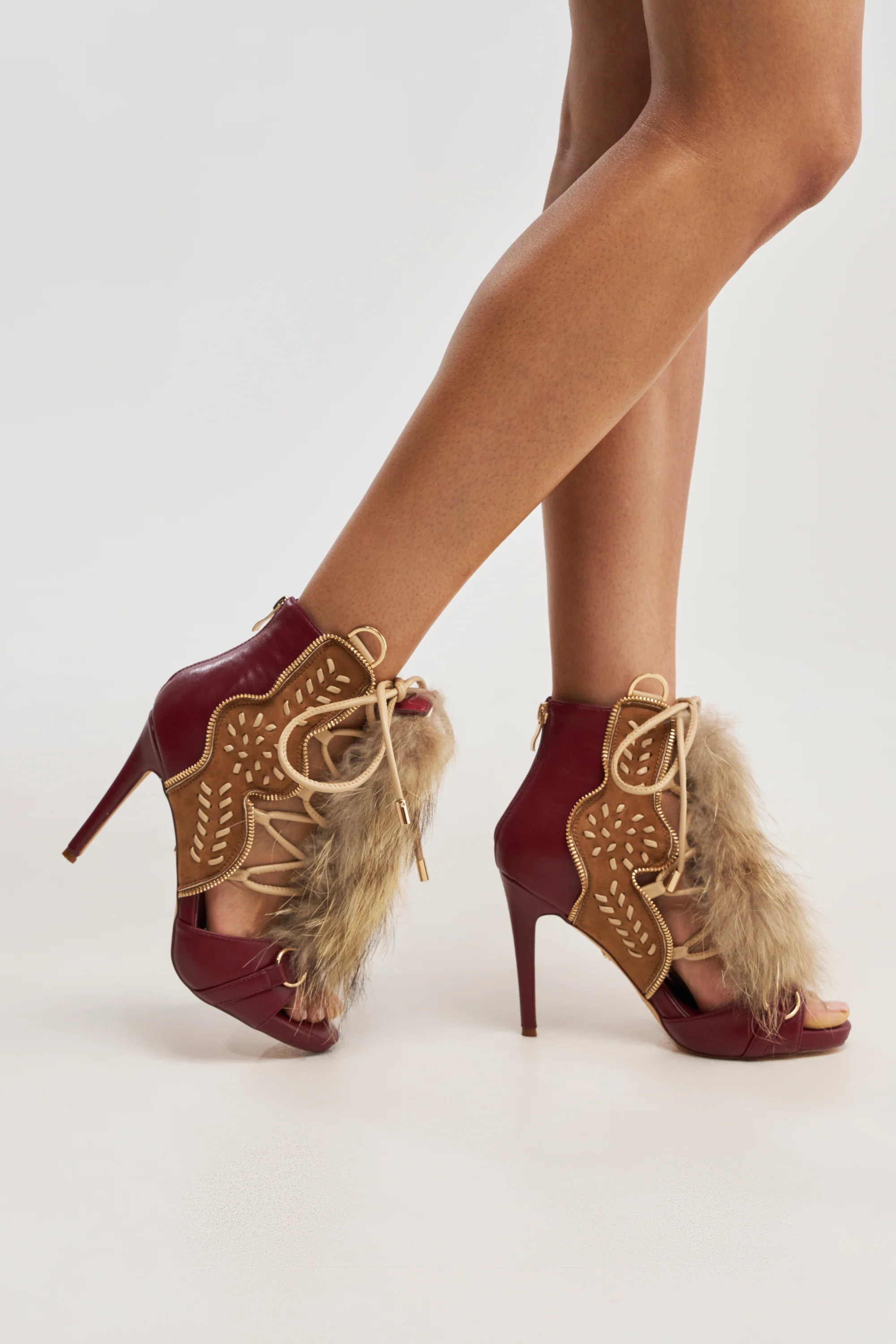 AZALEA WANG SHAINY MULTI MATERIAL SANDAL - Akira Wear