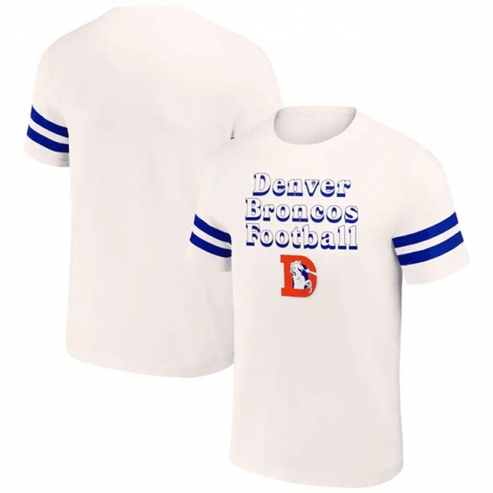 Men's Denver Broncos Cream X Darius Rucker Collection Vintage T Shirt - Jersey