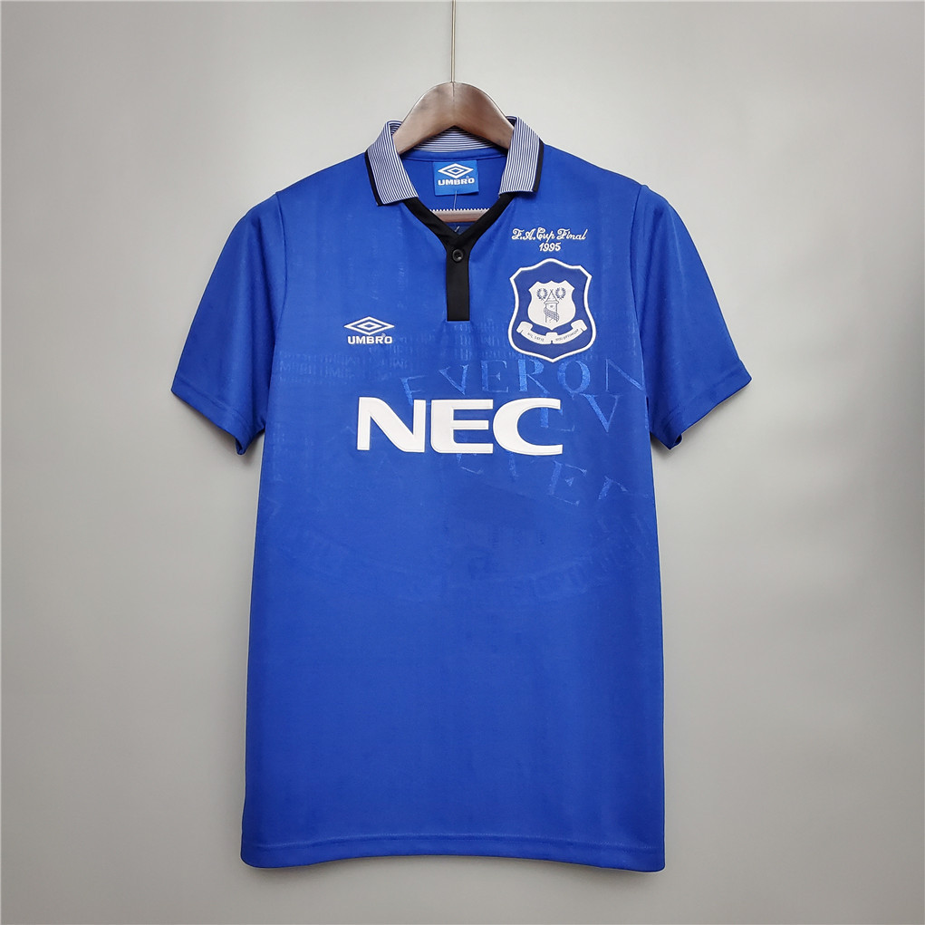 Everton Retro Football Jersey Home Custom Shirt 1994/95 - Jersey