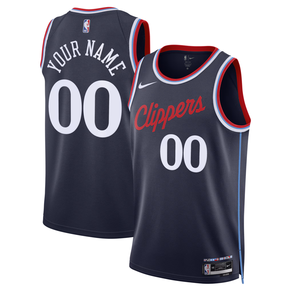 Unisex LA Clippers Nike Navy Swingman Custom Jersey - Icon Edition - Jersey
