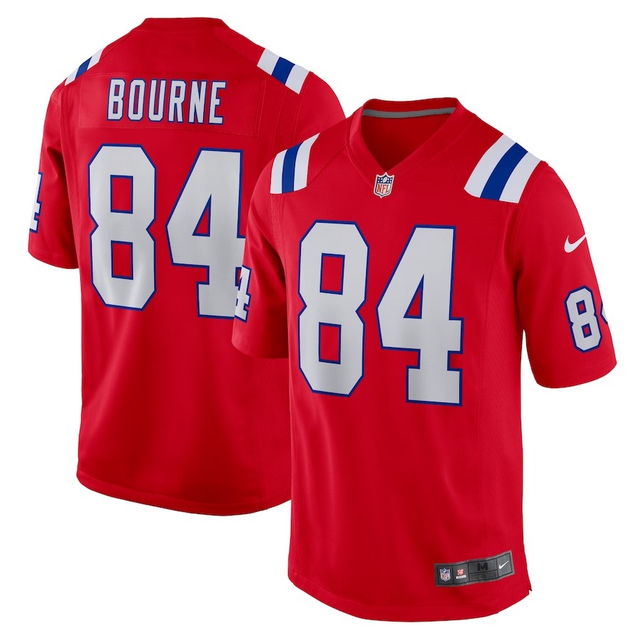 Men's New England Patriots Kendrick Bourne Nike Red Alternate Game Jersey - Jersey