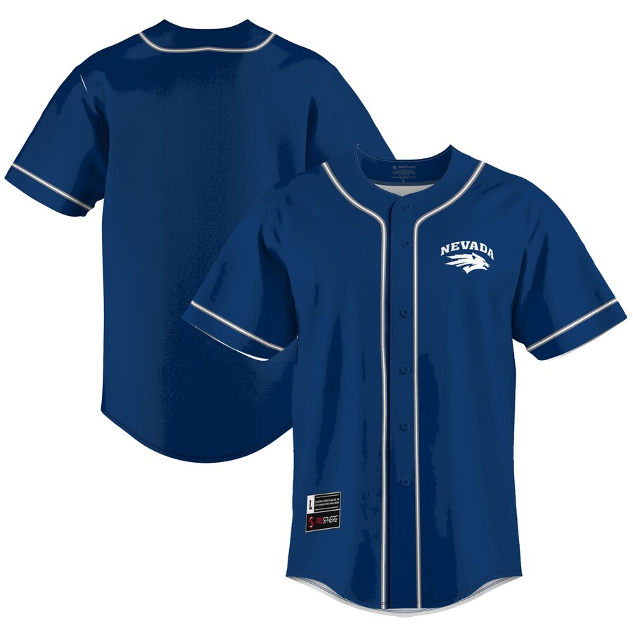 Men's GameDay Greats  Blue Nevada Wolf Pack  Lightweight Baseball Jersey - Jersey