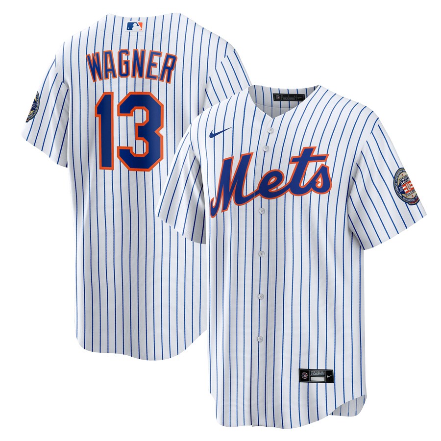 Men's New York Mets Billy Wagner Nike White 2025 Baseball Hall of Fame Name & Number Retired Replica Jersey - Jersey