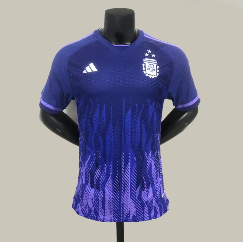 Argentina Soccer Jersey Away Shirt 2022 - World Cup Champion Edition 3 Stars - Jersey