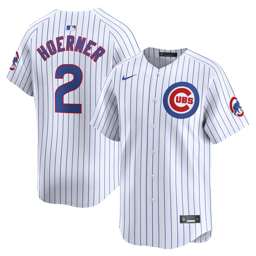 Men's Chicago Cubs Nico Hoerner Nike White Home Limited Player Jersey - Jersey