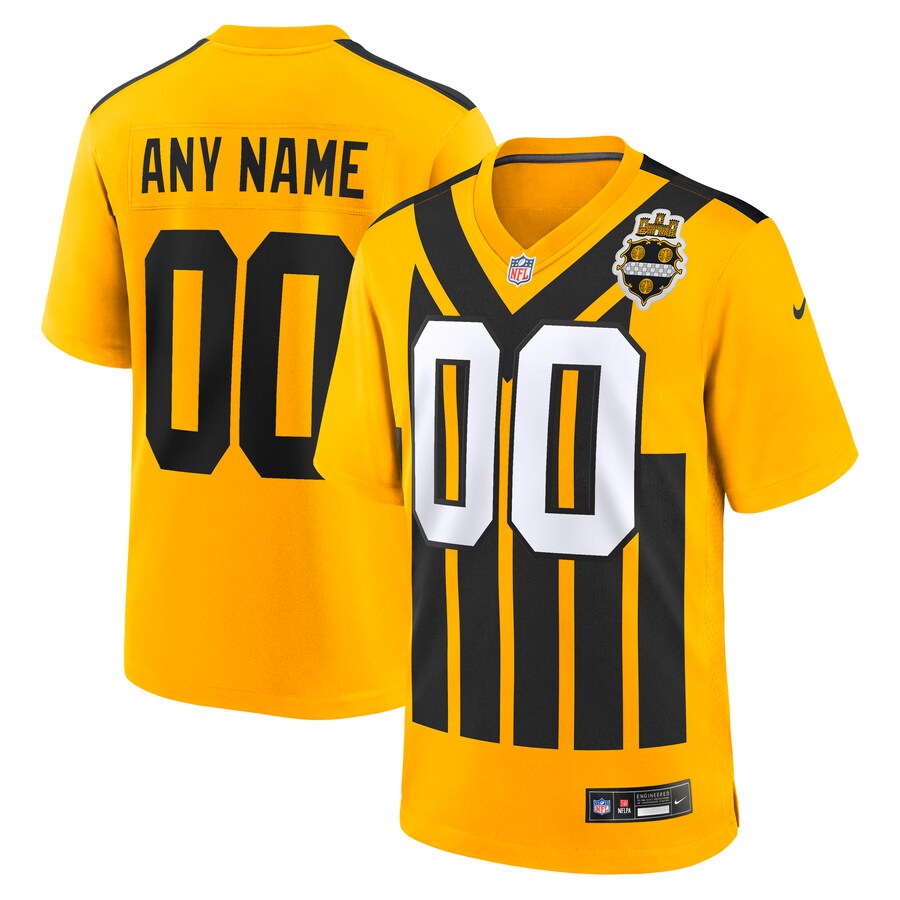 Youth Pittsburgh Steelers Nike Gold Alternate 1933 Throwback Game Custom Jersey - Jersey