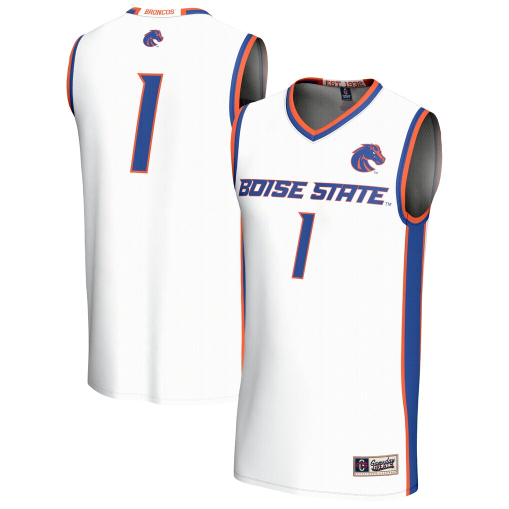 Unisex GameDay Greats White Boise State Broncos Collegiate Basketball Fashion Jersey - Jersey