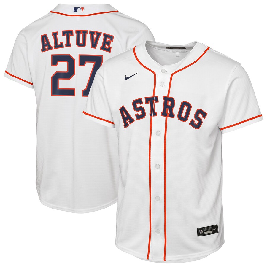 Youth Houston Astros Jose Altuve Nike White Home Replica Player Jersey - Jersey