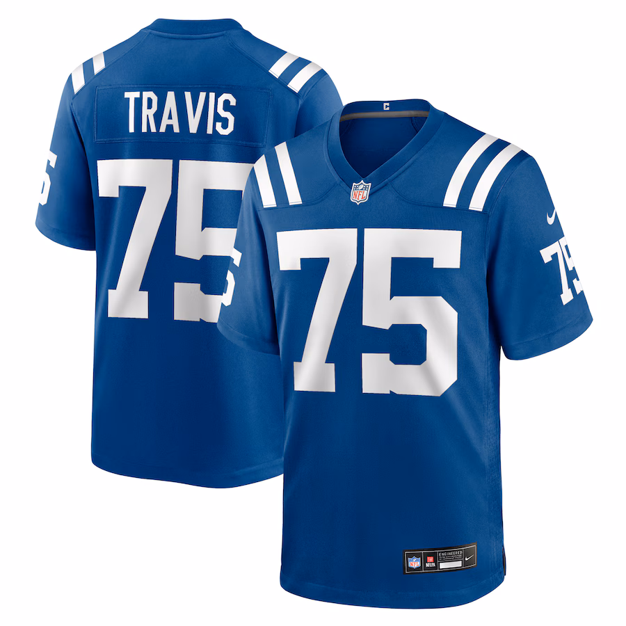 Men's Indianapolis Colts Jalen Travis Nike Royal Team Game Jersey - Jersey