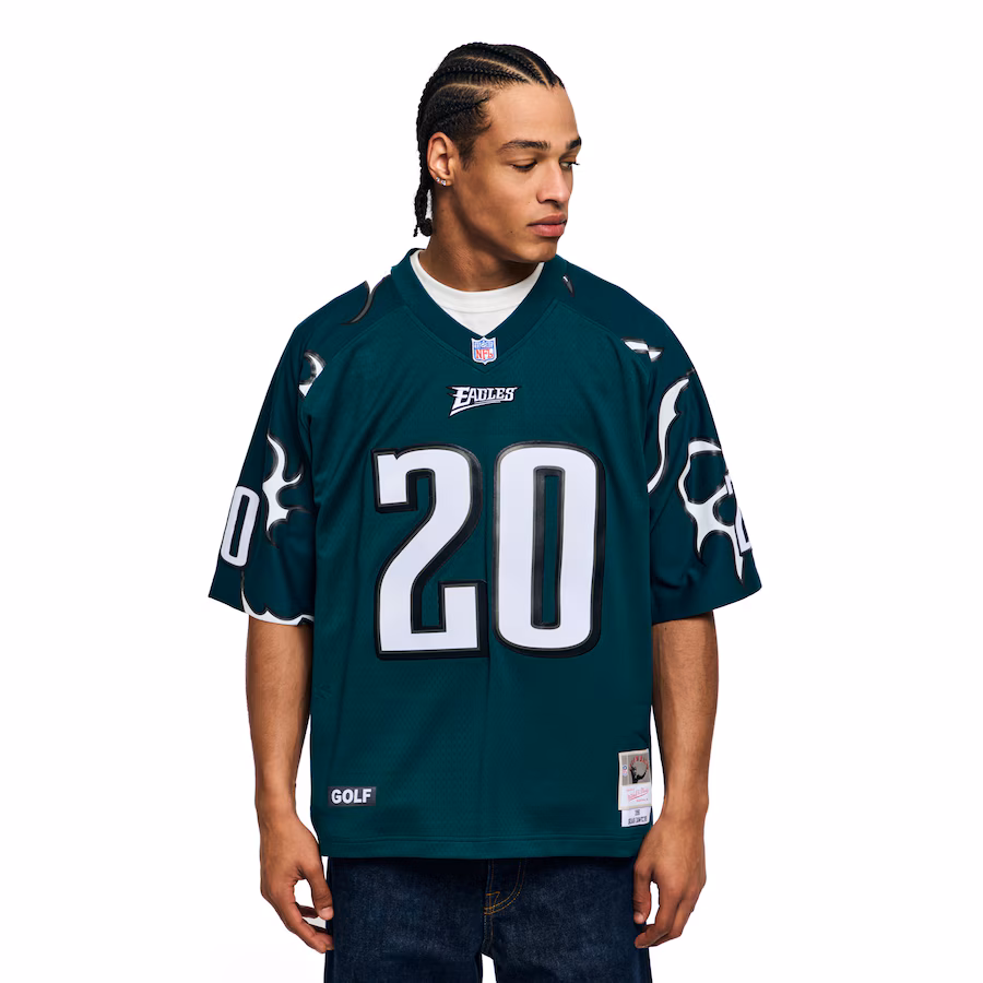 Unisex Philadelphia Eagles Brian Dawkins Mitchell & Ness x Golf Wang Midnight Green 1996 Legacy Fashion Jersey - Jersey
