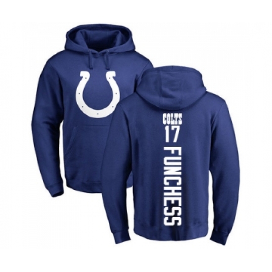 Football Indianapolis Colts #17 Devin Funchess Royal Blue Backer Pullover Hoodie - Jersey