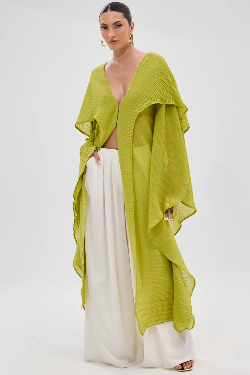 FLY AWAY WITH ME BLOUSE IN CHARTREUSE - Akira Wear