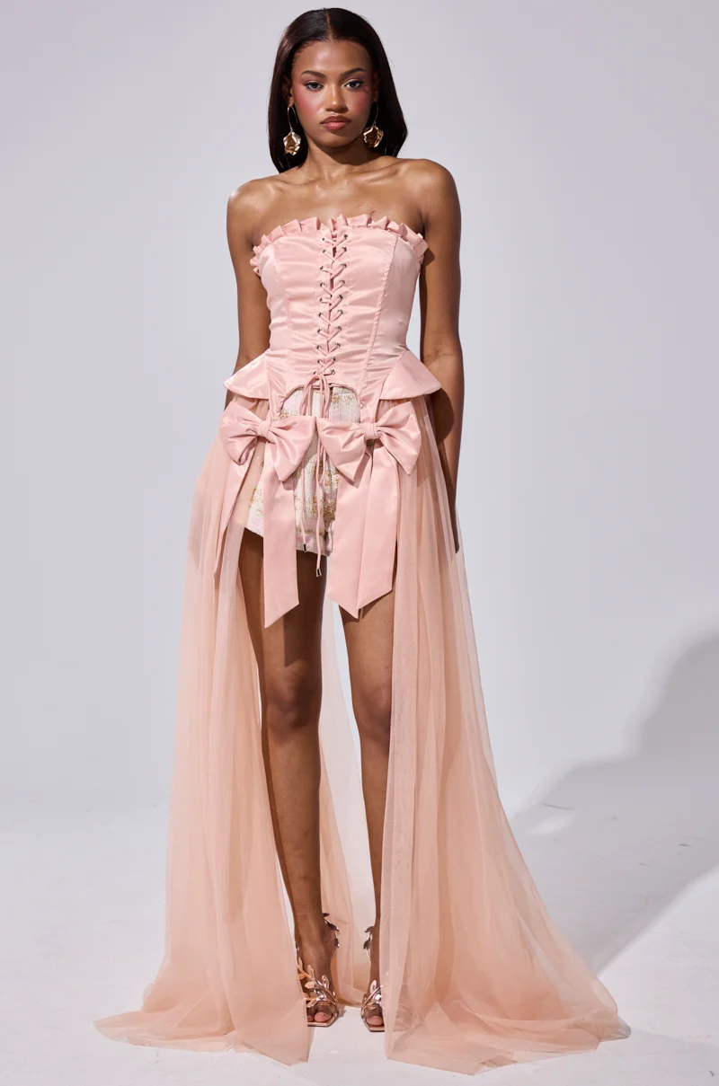 HIGH TEA TULLE TRIM CORSET - Akira Wear