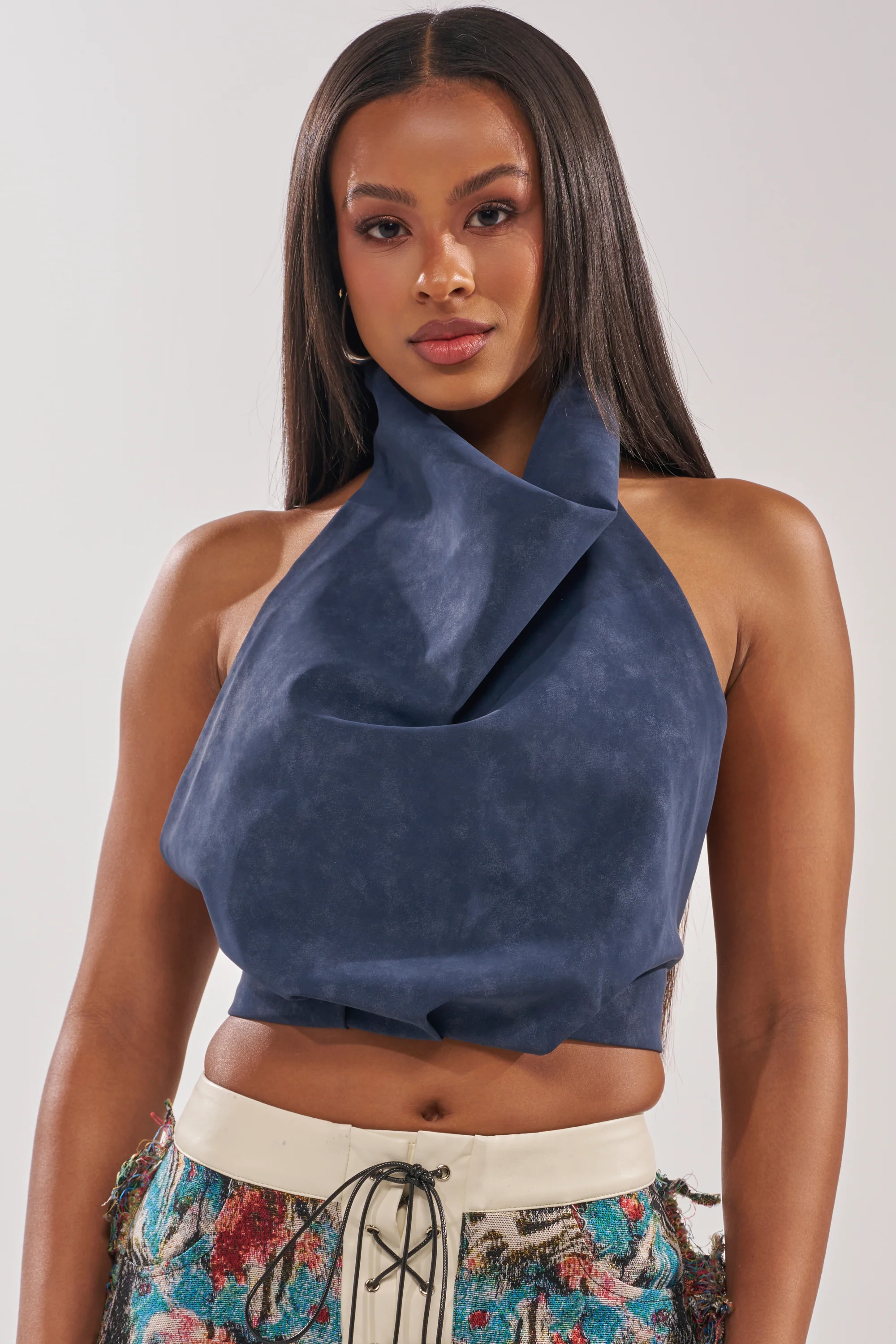 JANE SUEDE HALTER TOP - Akira Wear