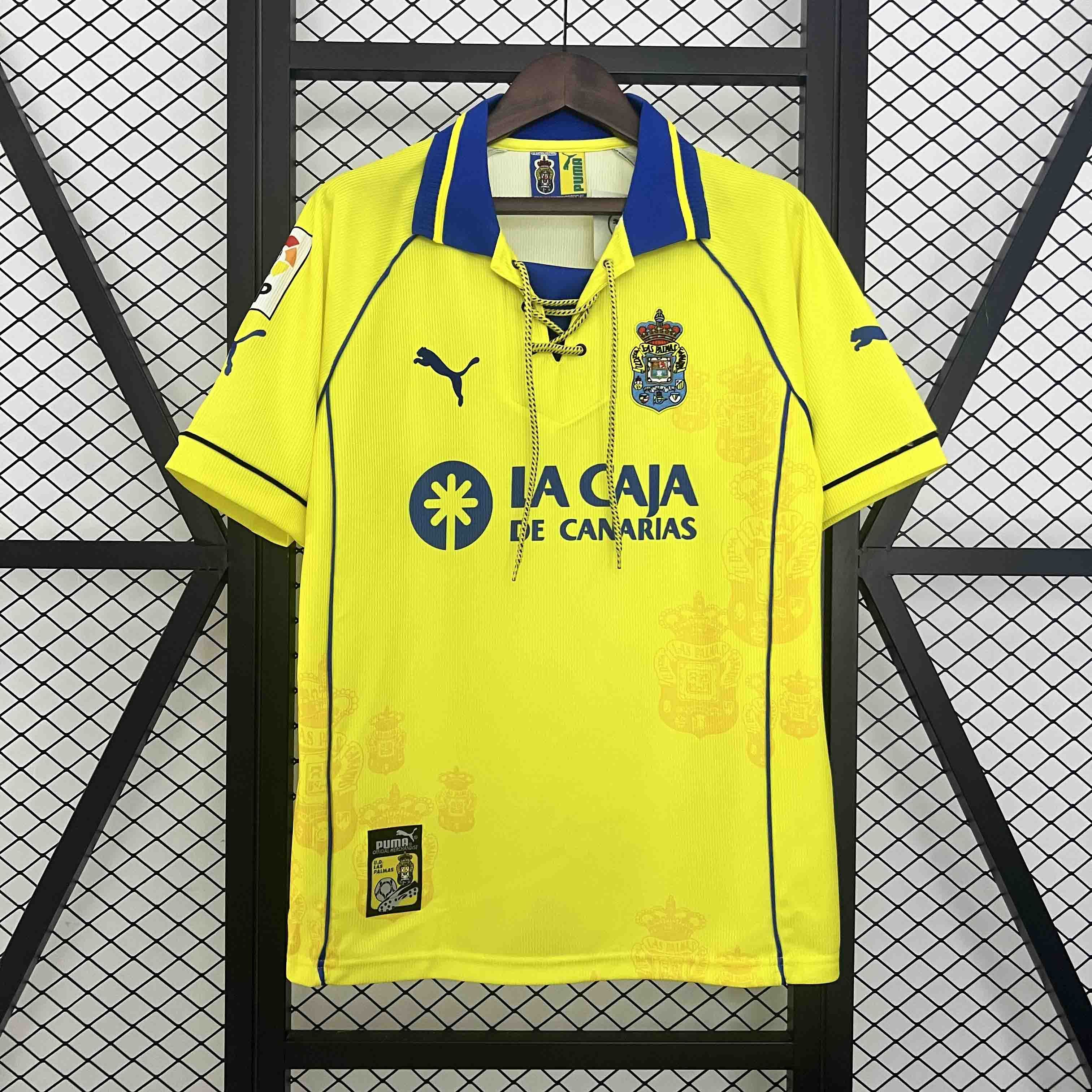 UD Las Palmas Retro Soccer Jersey Home Custom Shirt 1997/98 - Jersey