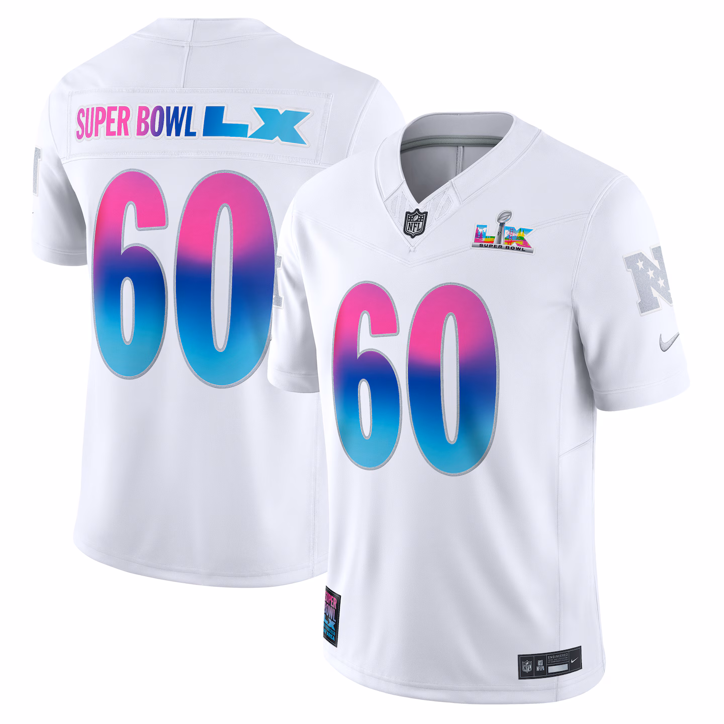 Men's Super Bowl LX Nike White Vapor F.U.S.E. Limited Jersey - Jersey