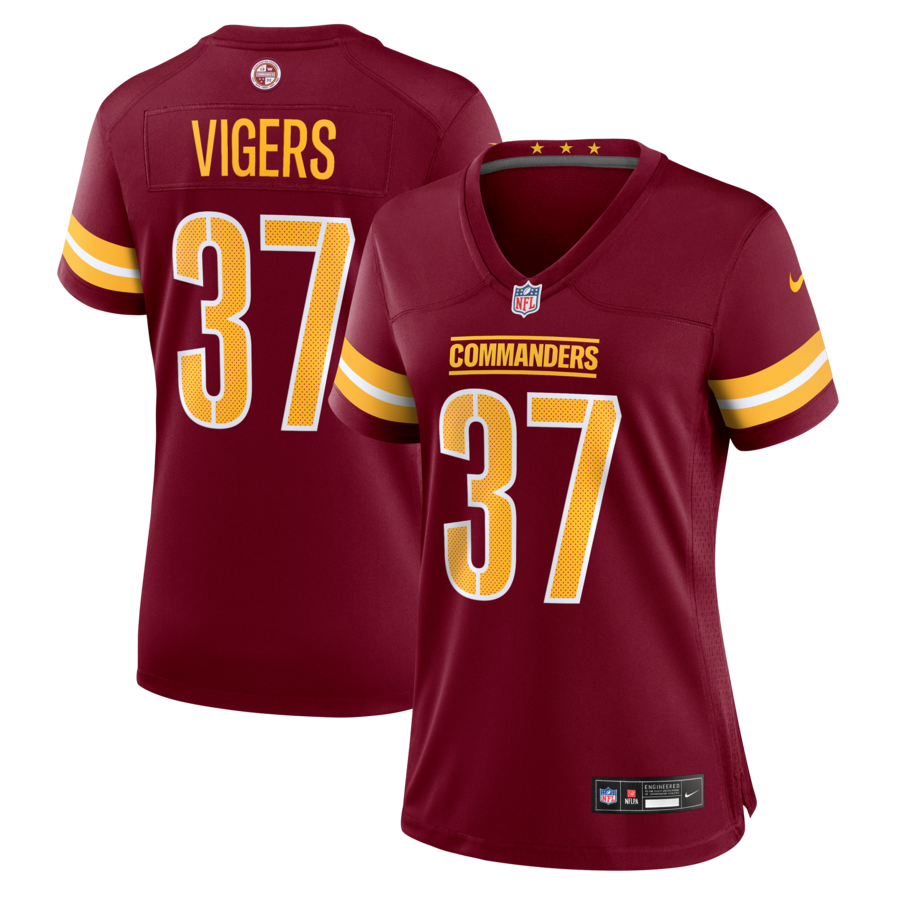 Women's Washington Commanders Car'lin Vigers Nike Burgundy Team Game Jersey - Jersey