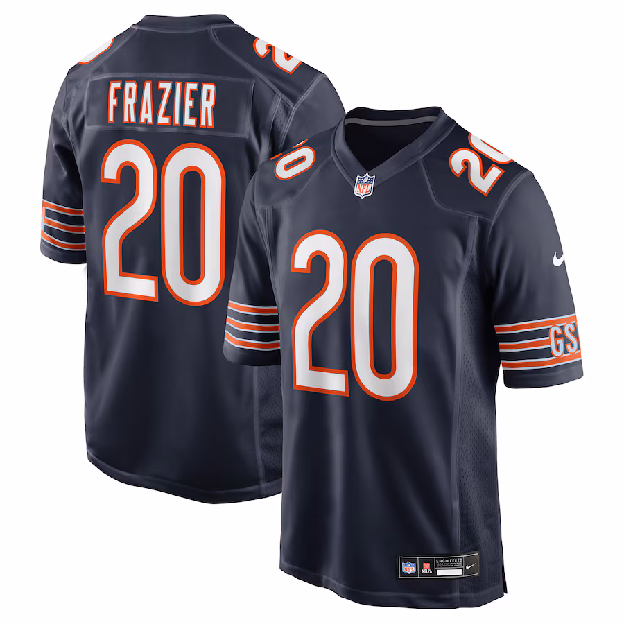 Men's Chicago Bears Zah Frazier Nike Navy Team Game Jersey - Jersey