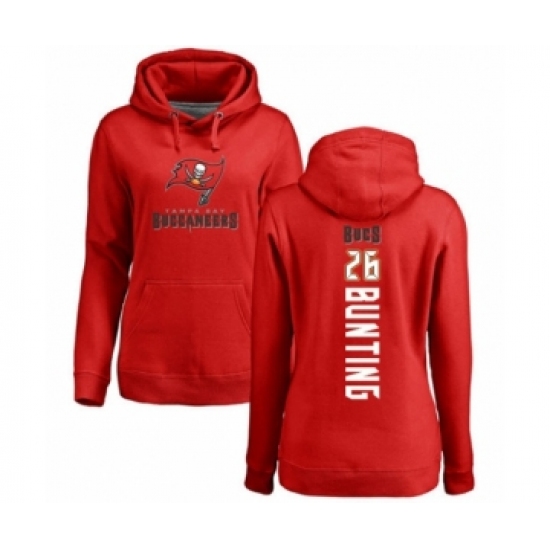Football Women's Tampa Bay Buccaneers #26 Sean Bunting Red Backer Pullover Hoodie - Jersey